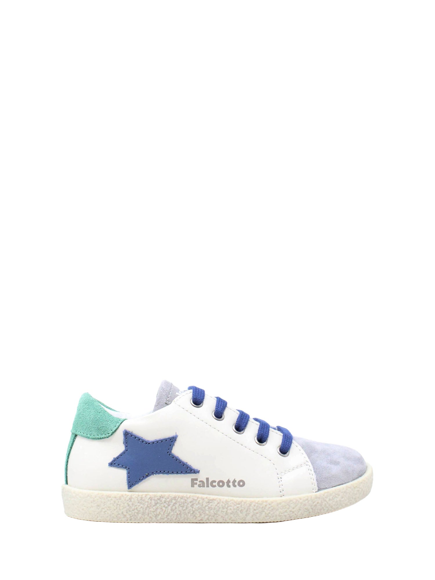 Sneakers In Pelle Falcotto Con Stella | Chiusura Con Lacci | Suola In Gomma | Pelle Interna Ed Esterna