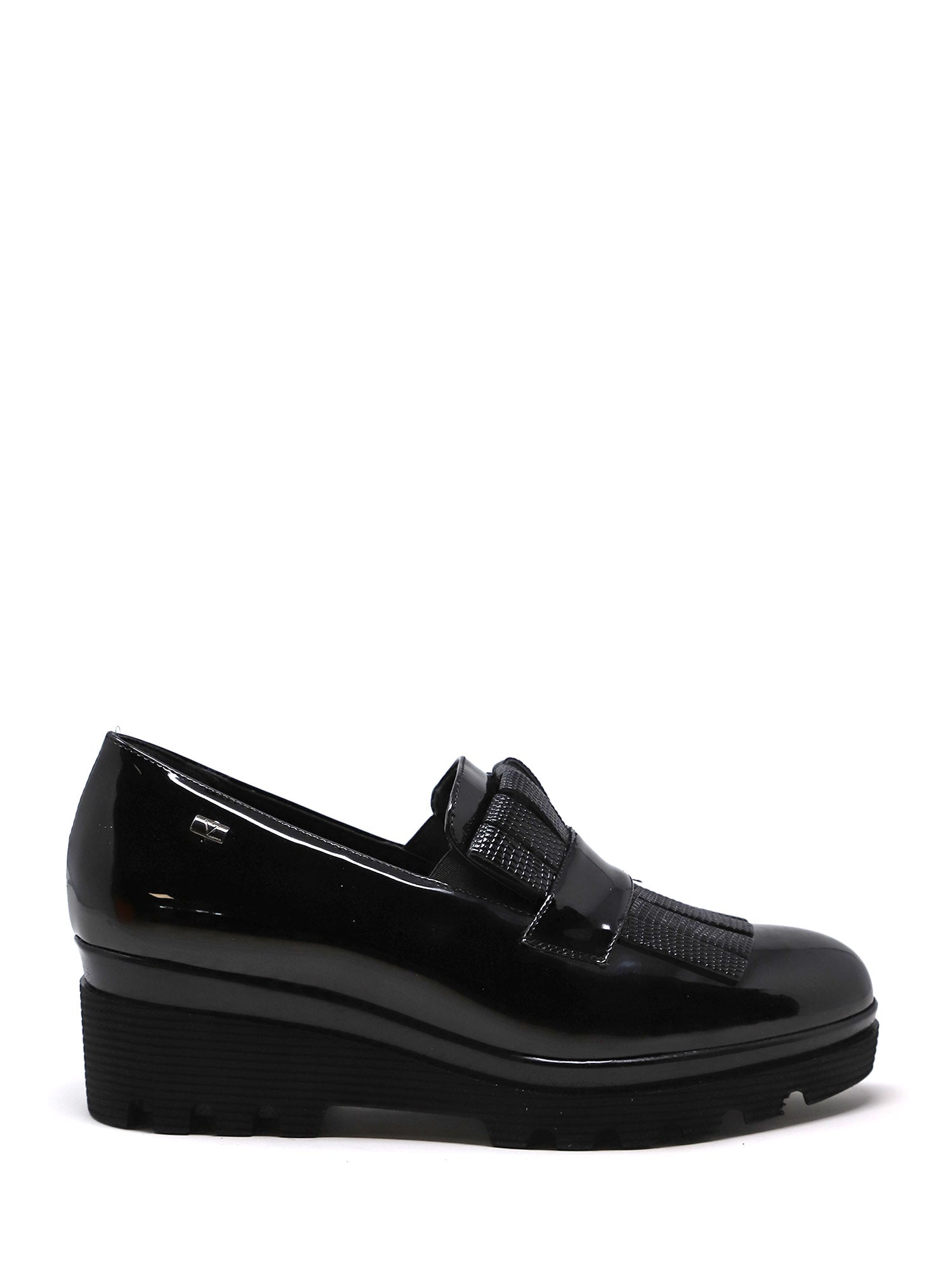 Mocassini Donna Valleverde VR104F In Camoscio Nero - Suola In Gomma, Vestibilità Normale, Calzature Casual