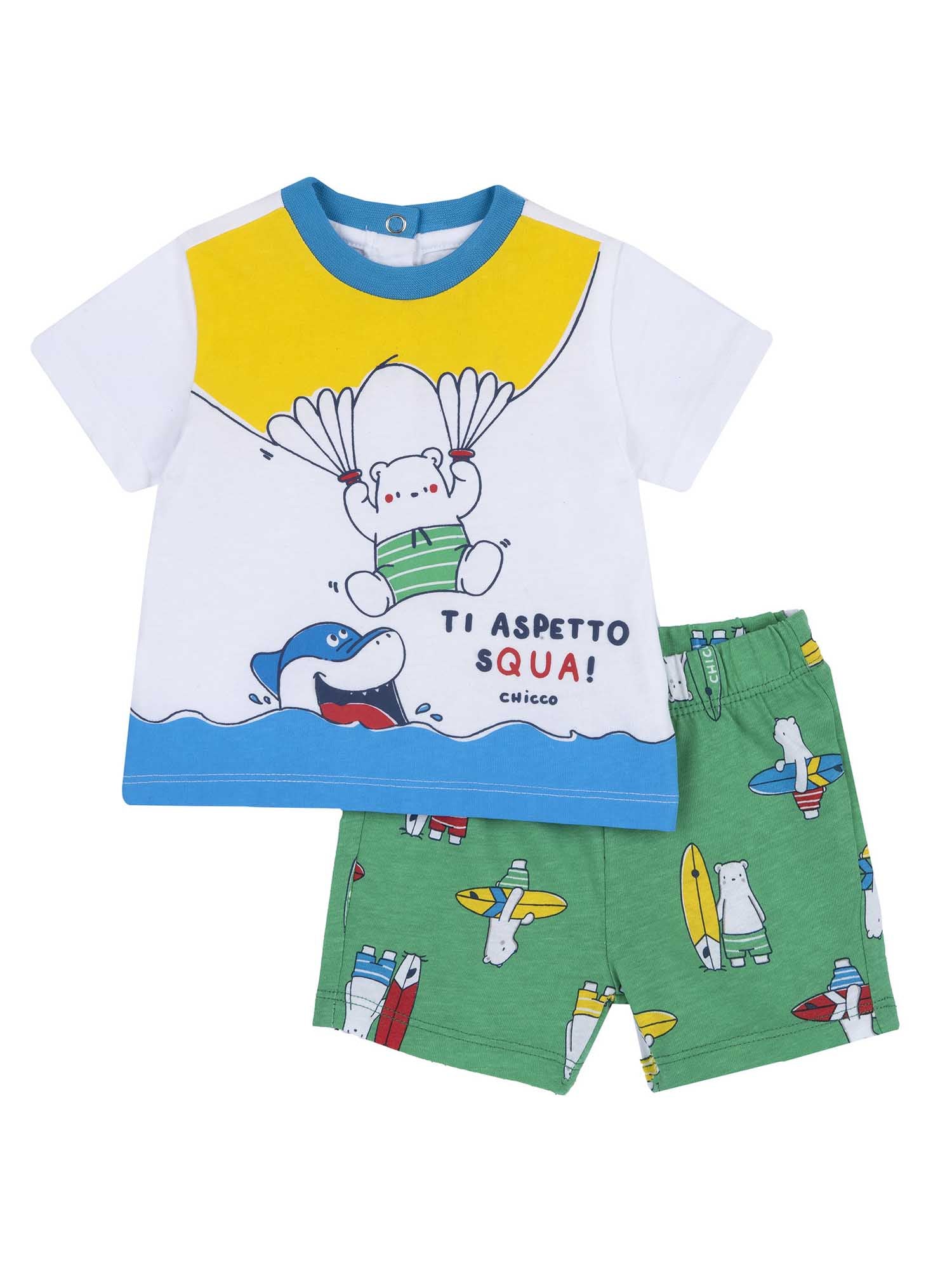 Completo Bambina Chicco - T-Shirt Manica Corta E Pantaloncino | Cotone Elastan Comodo E Lavabile - Foto 4