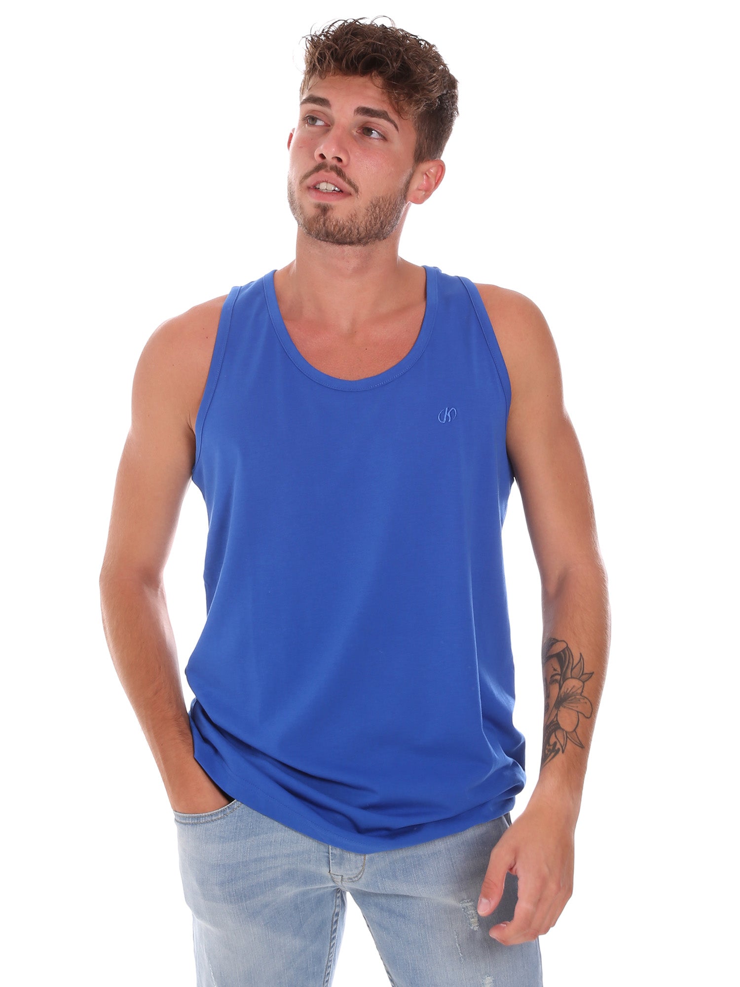 Top e canotte Blu Key Up