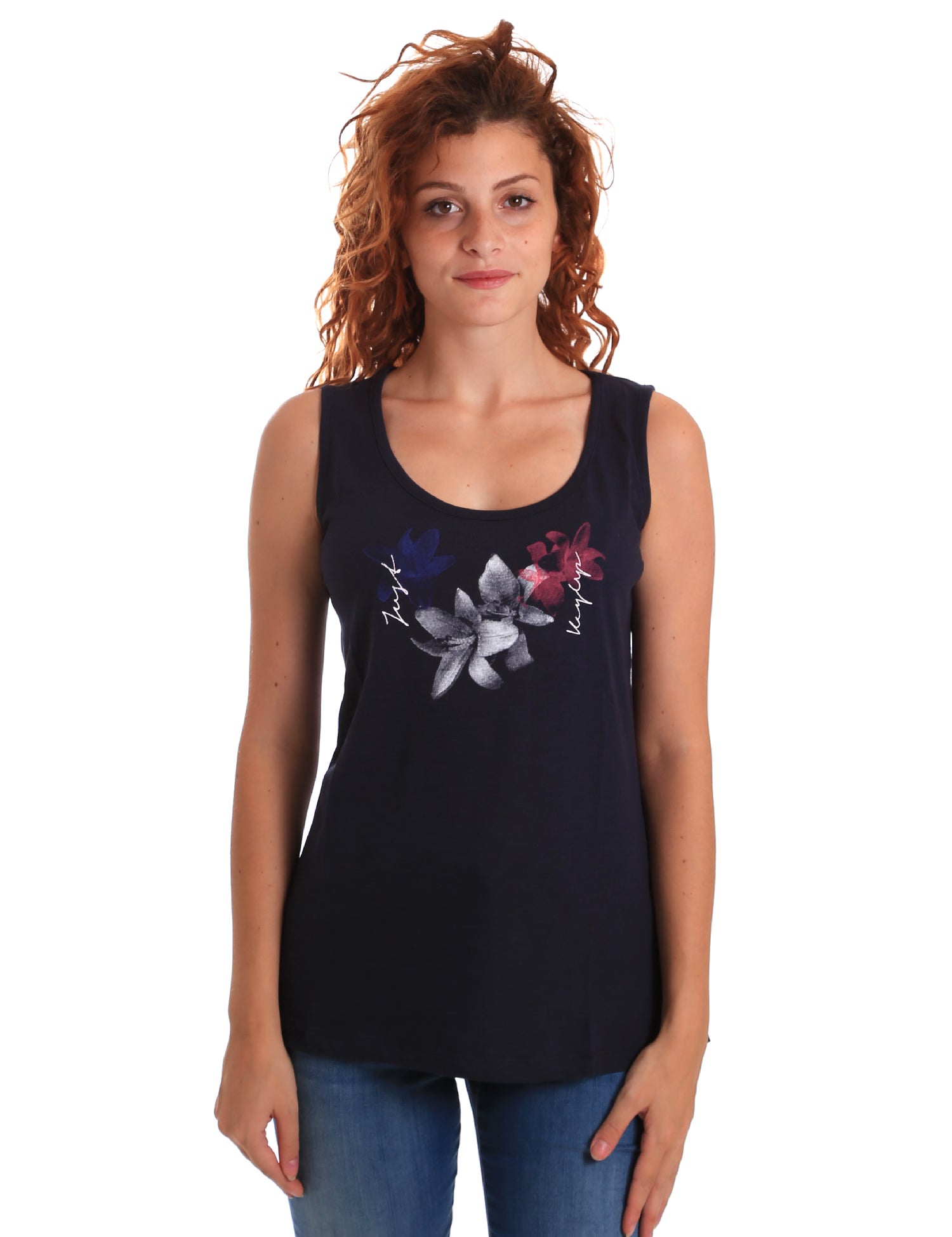 Top e canotte Blu Key Up