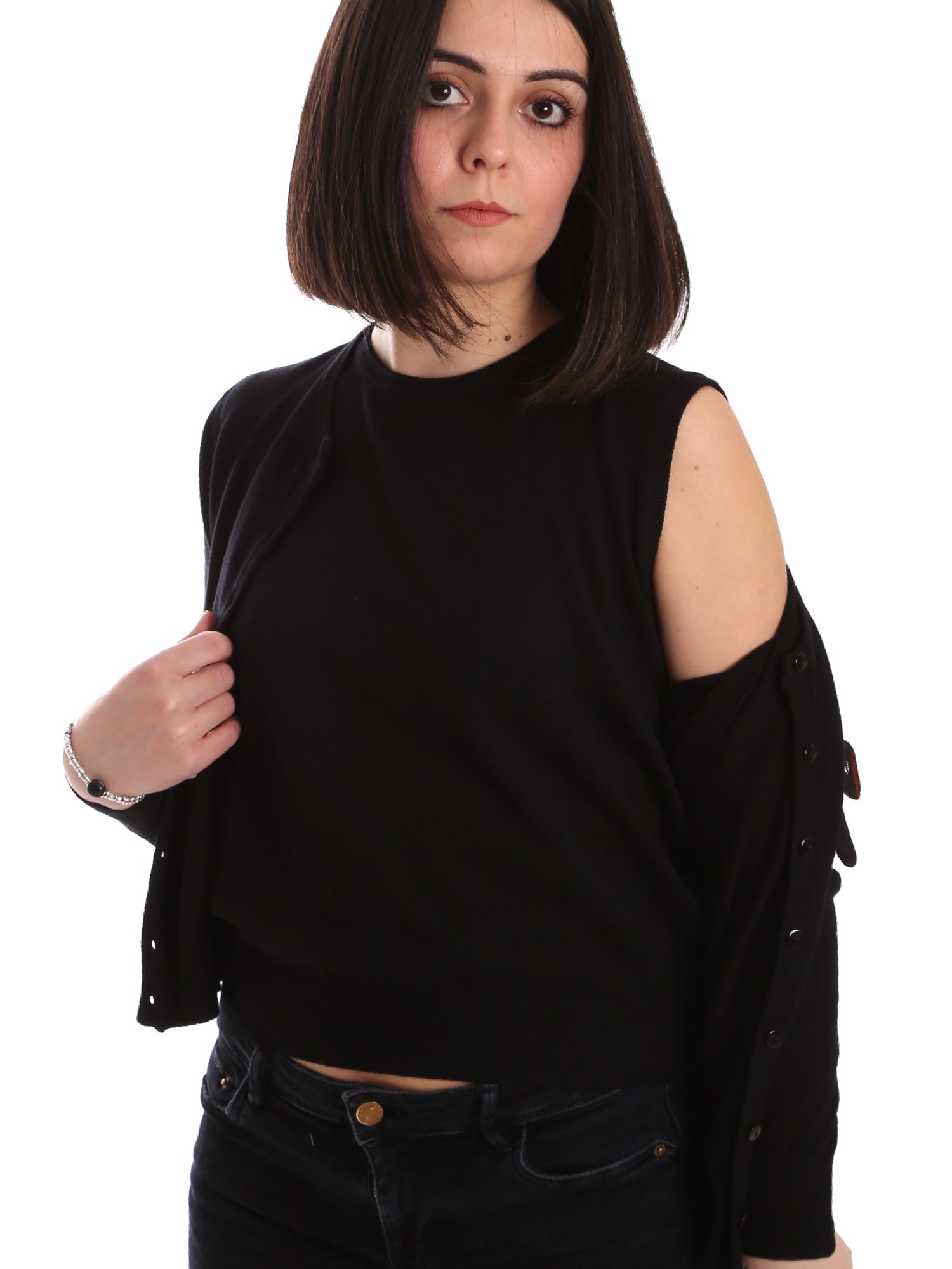 Cardigan Nero Denny Rose