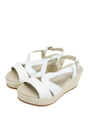 Sandali zeppa Bianco Valleverde