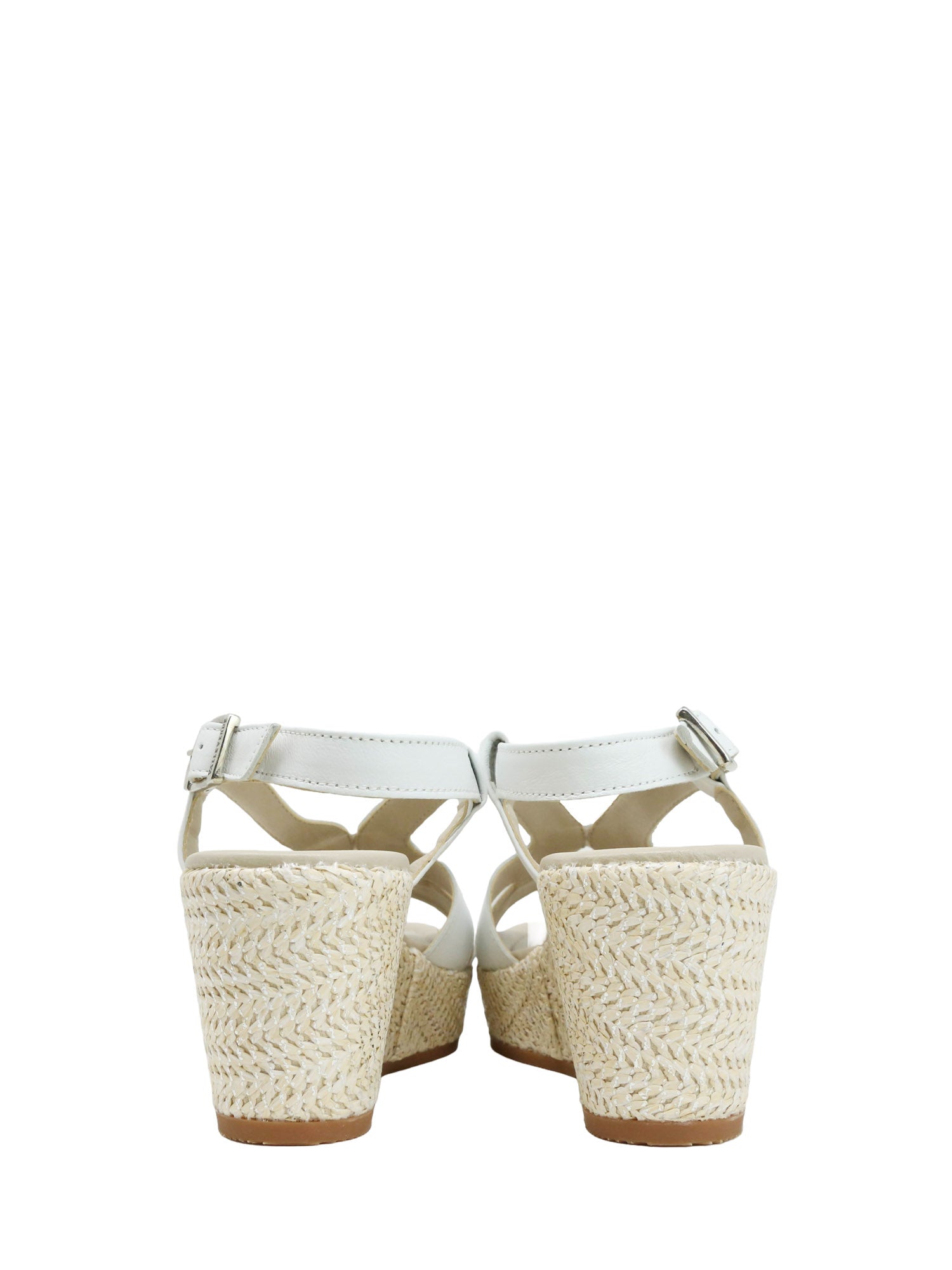 Sandali zeppa Bianco Valleverde