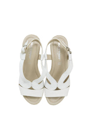 Sandali zeppa Bianco Valleverde