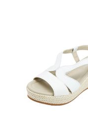 Sandali zeppa Bianco Valleverde