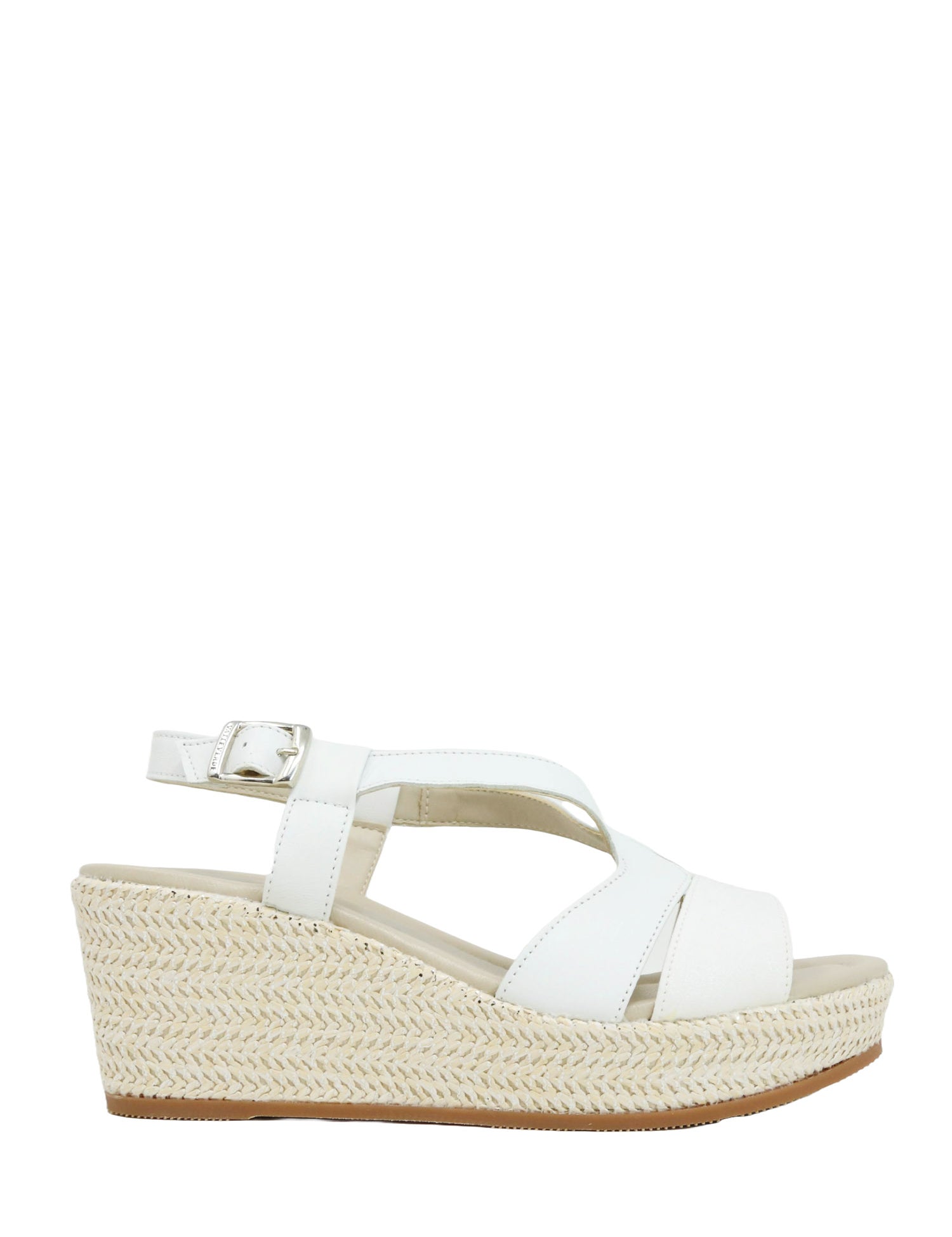 Sandali zeppa Bianco Valleverde