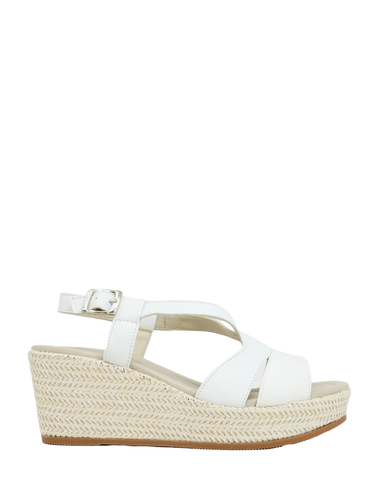 Sandali zeppa Bianco Valleverde