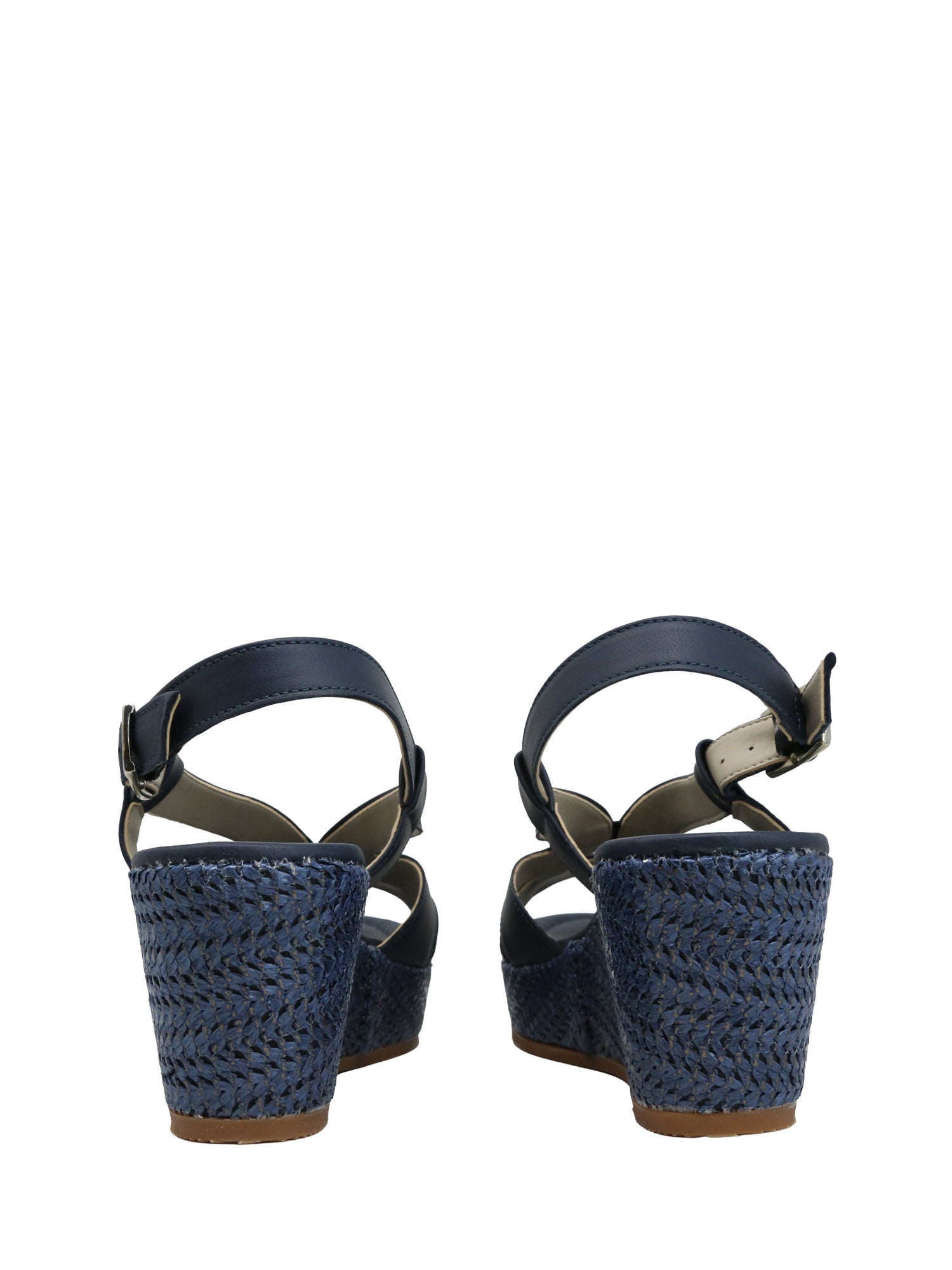 Sandali zeppa Blu Valleverde