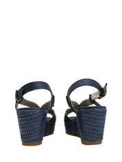 Sandali zeppa Blu Valleverde