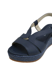 Sandali zeppa Blu Valleverde