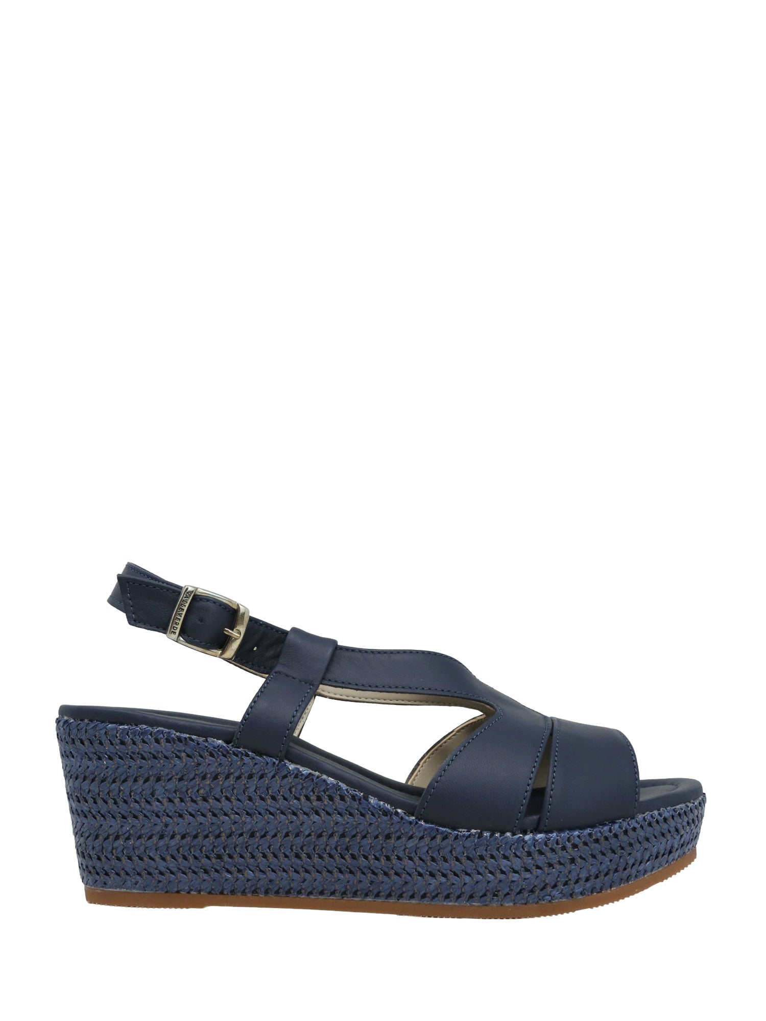 Sandali zeppa Blu Valleverde