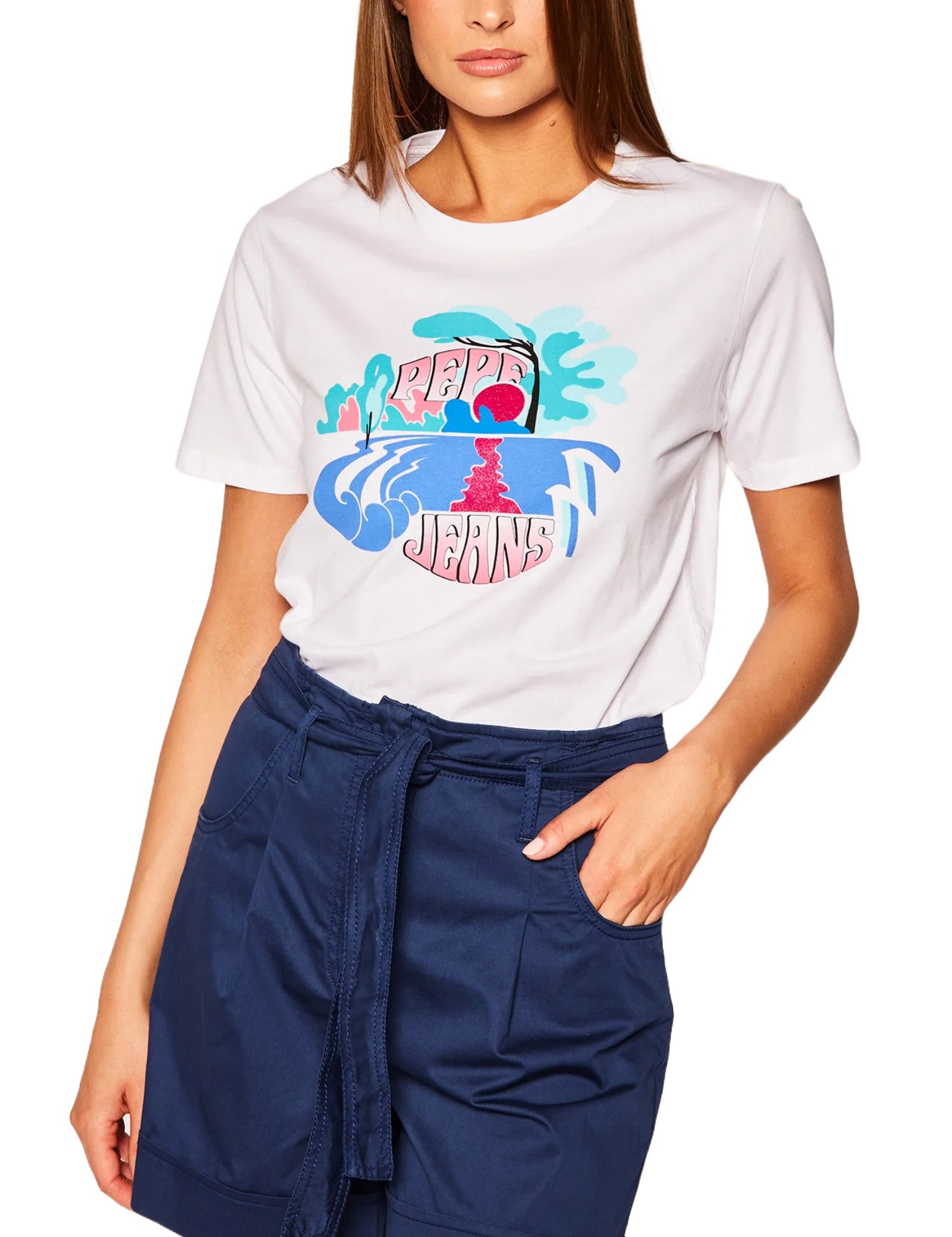 T-shirt Bianco Pepe Jeans