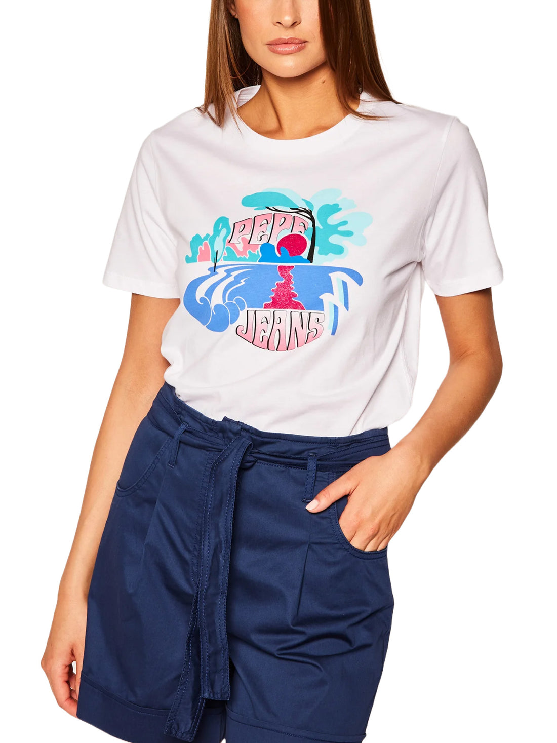 T-shirt Bianco Pepe Jeans