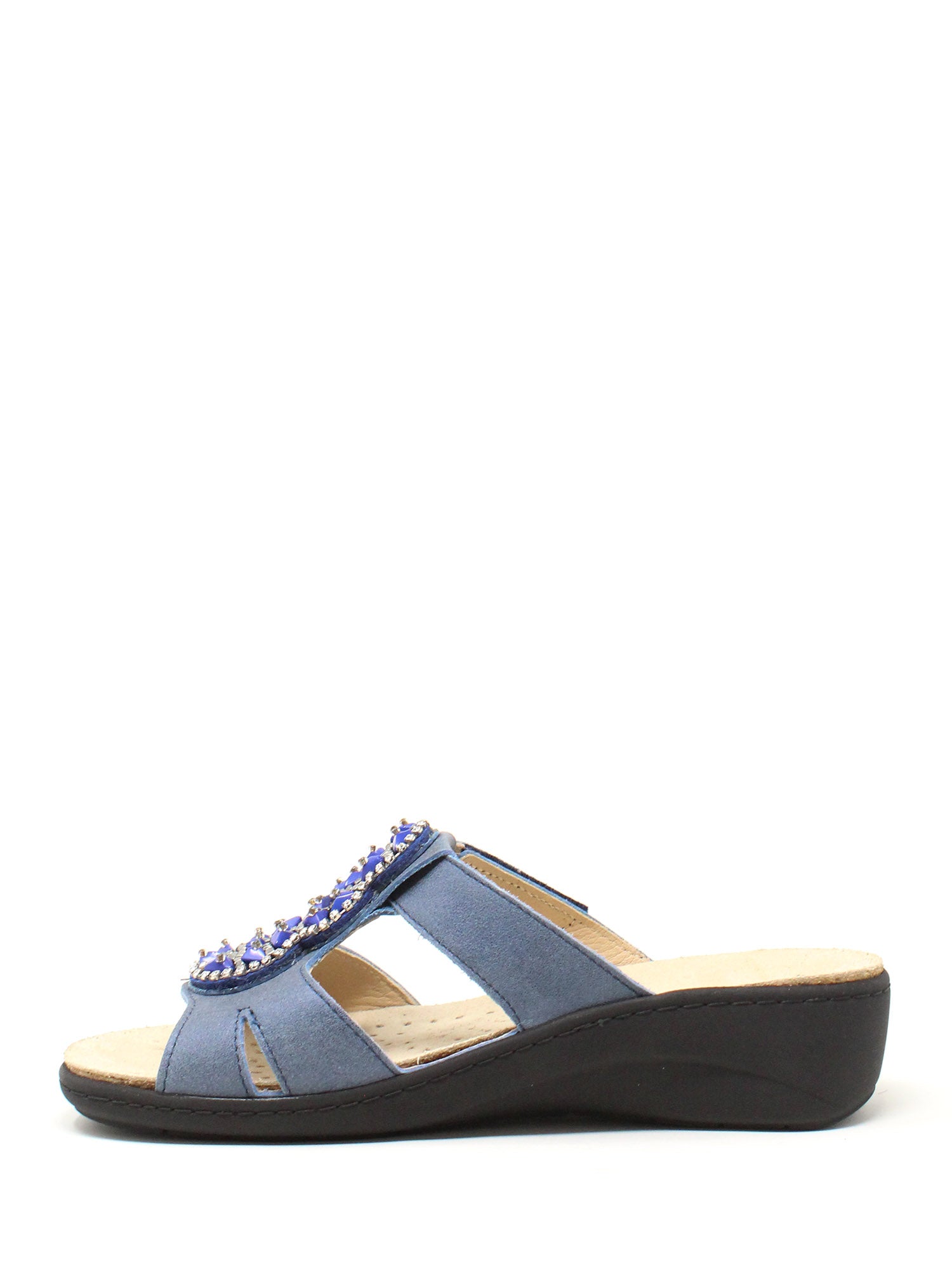 Sandali con strappi Blu Grunland