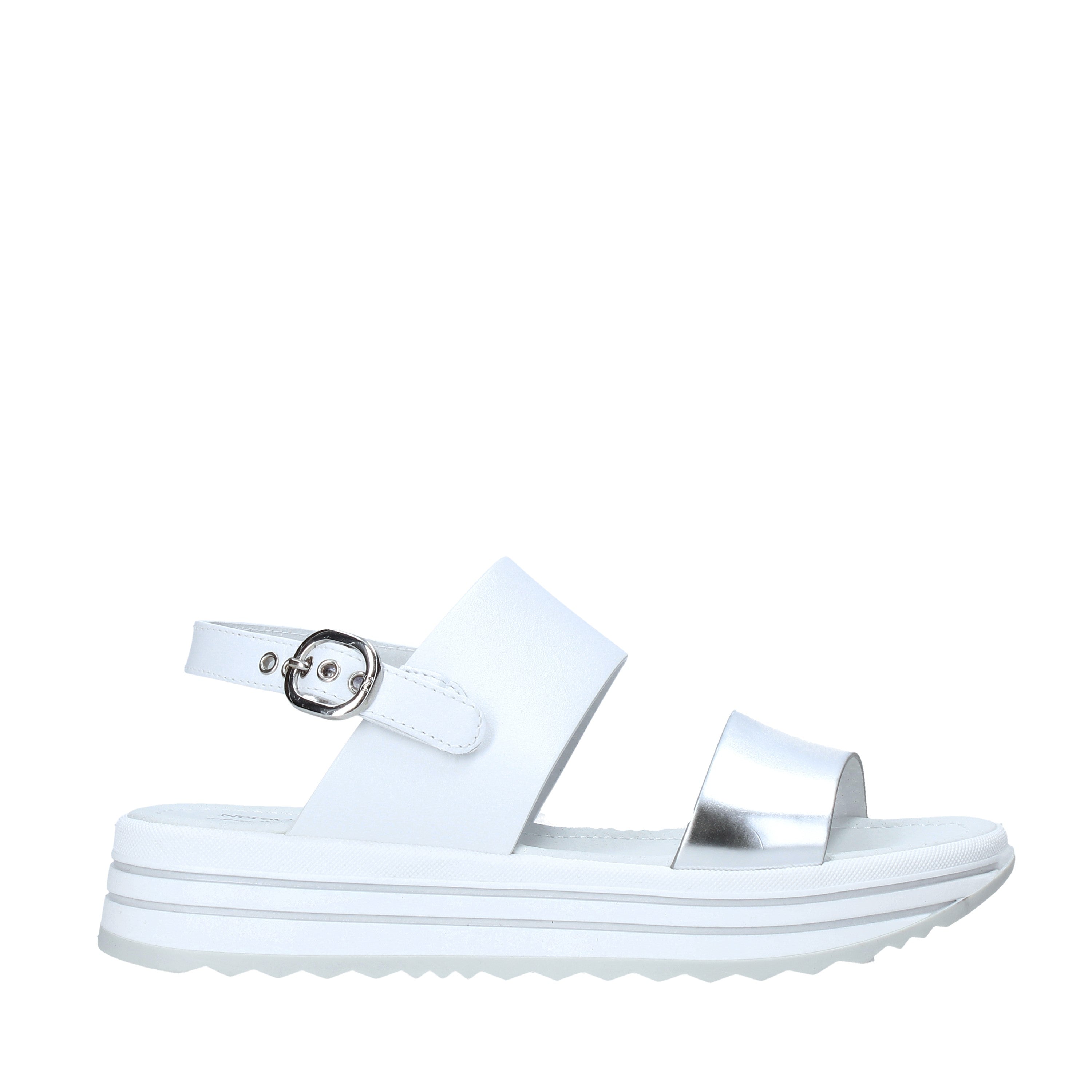 Sandali zeppa Bianco Nero Giardini Junior