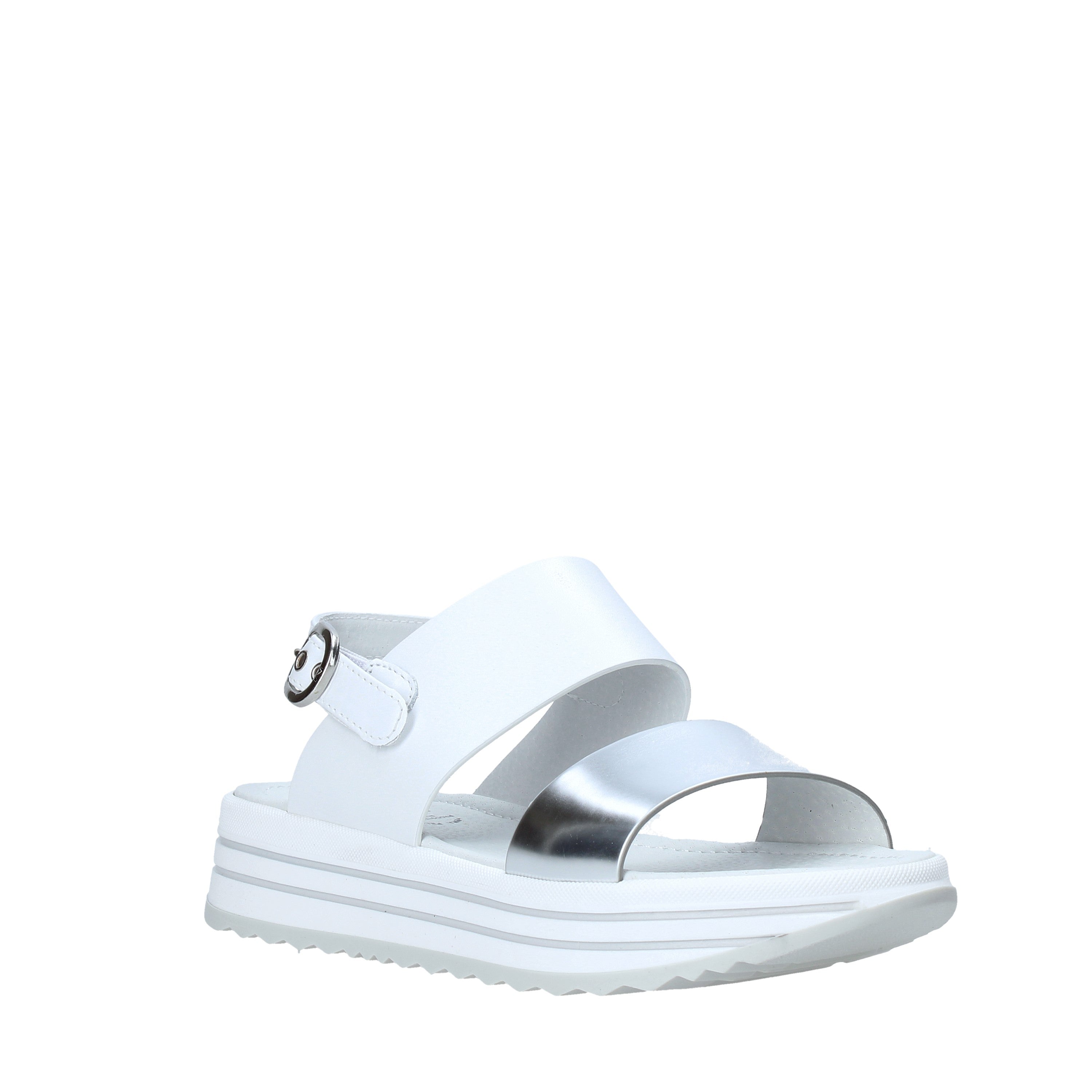 Sandali zeppa Bianco Nero Giardini Junior