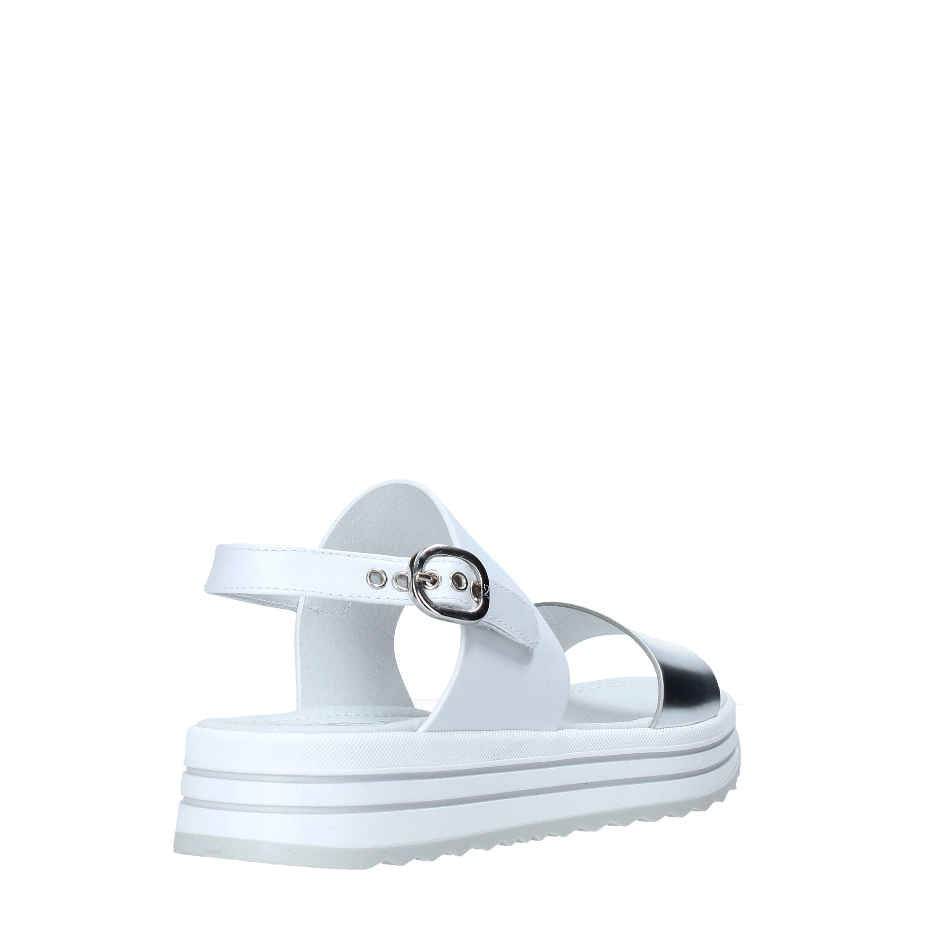 Sandali zeppa Bianco Nero Giardini Junior