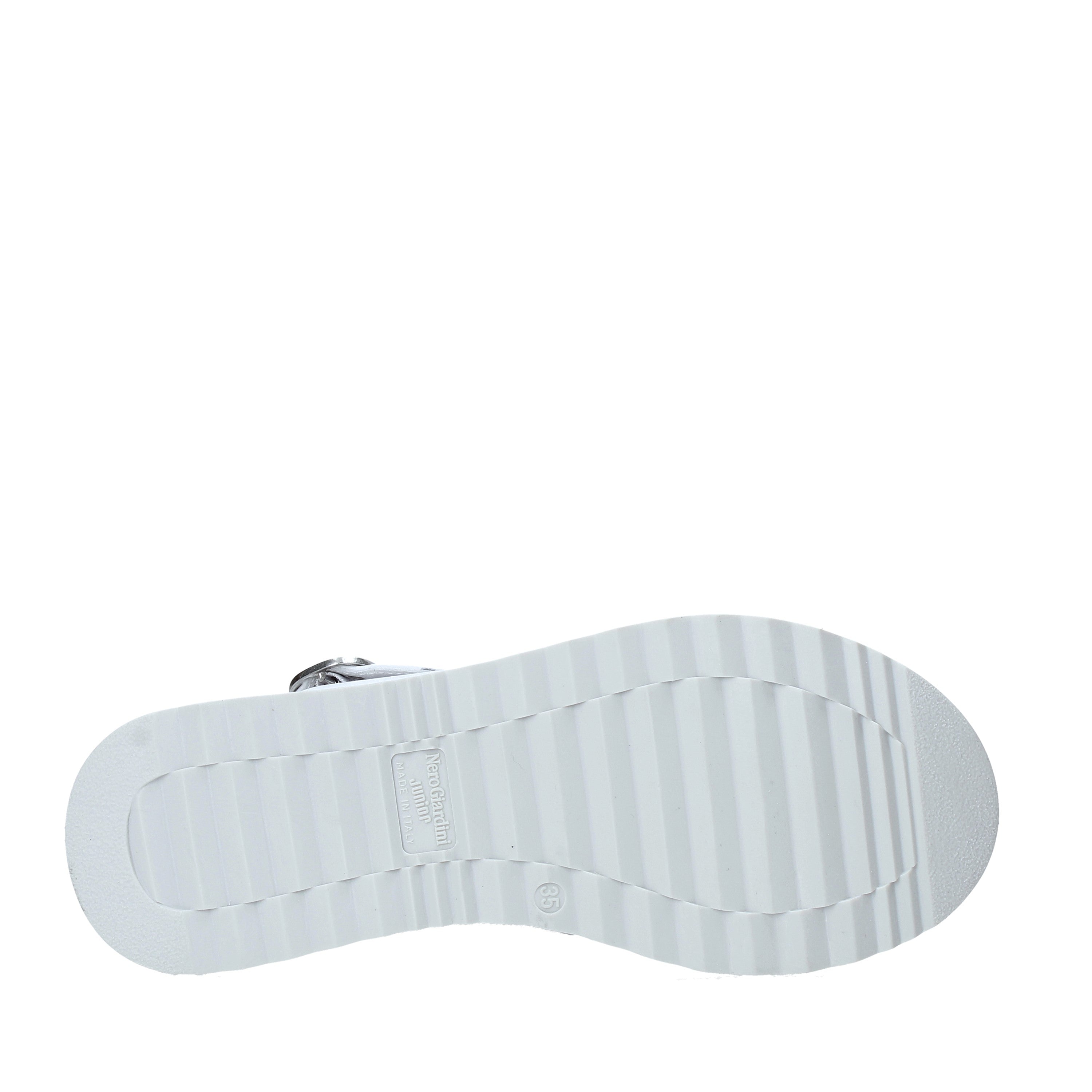 Sandali zeppa Bianco Nero Giardini Junior