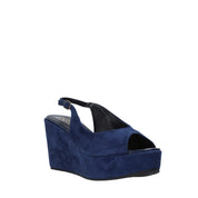 Sandali zeppa Blu Esther Collezioni