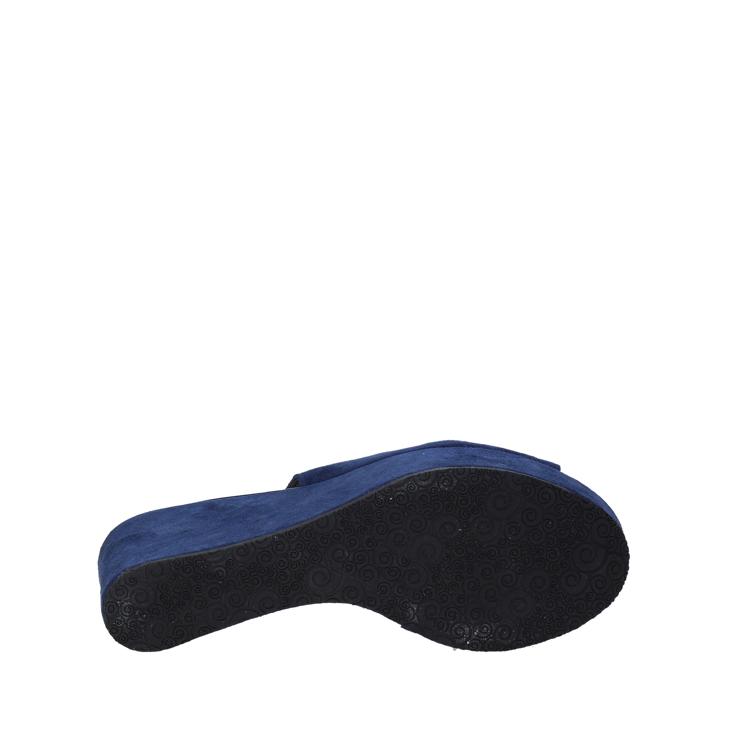 Sandali zeppa Blu Esther Collezioni