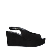 Sandali zeppa Nero Esther Collezioni