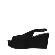 Sandali zeppa Nero Esther Collezioni