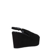 Sandali zeppa Nero Esther Collezioni