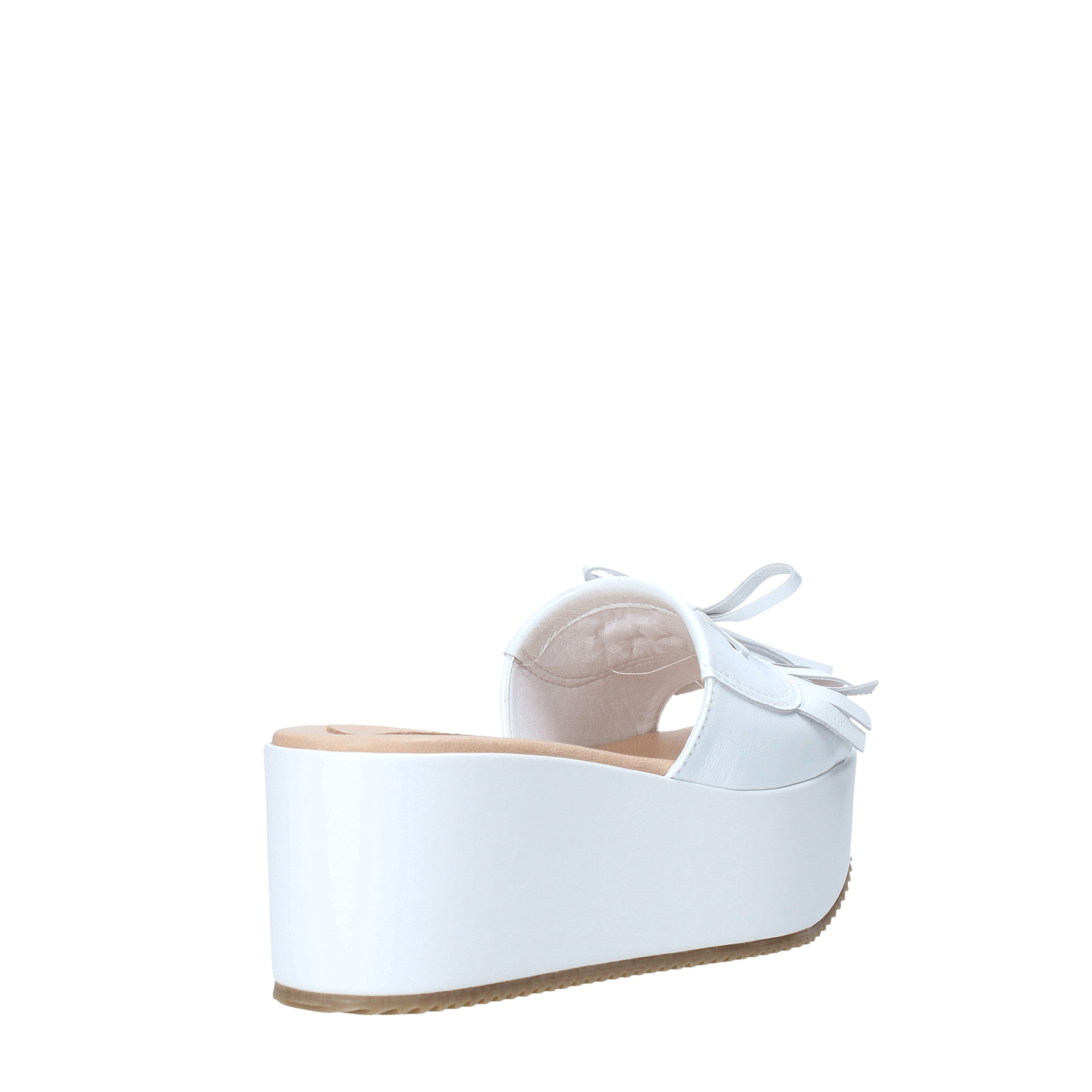 Sandali zeppa Bianco Grace Shoes
