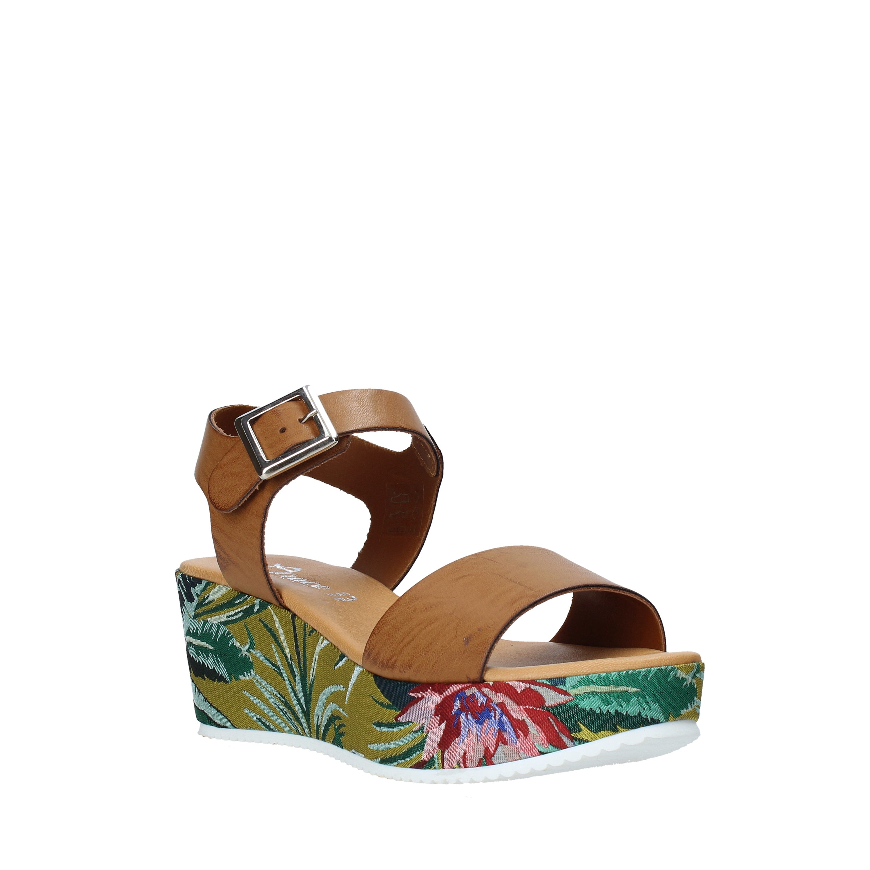 Sandali zeppa Cammello Grace Shoes