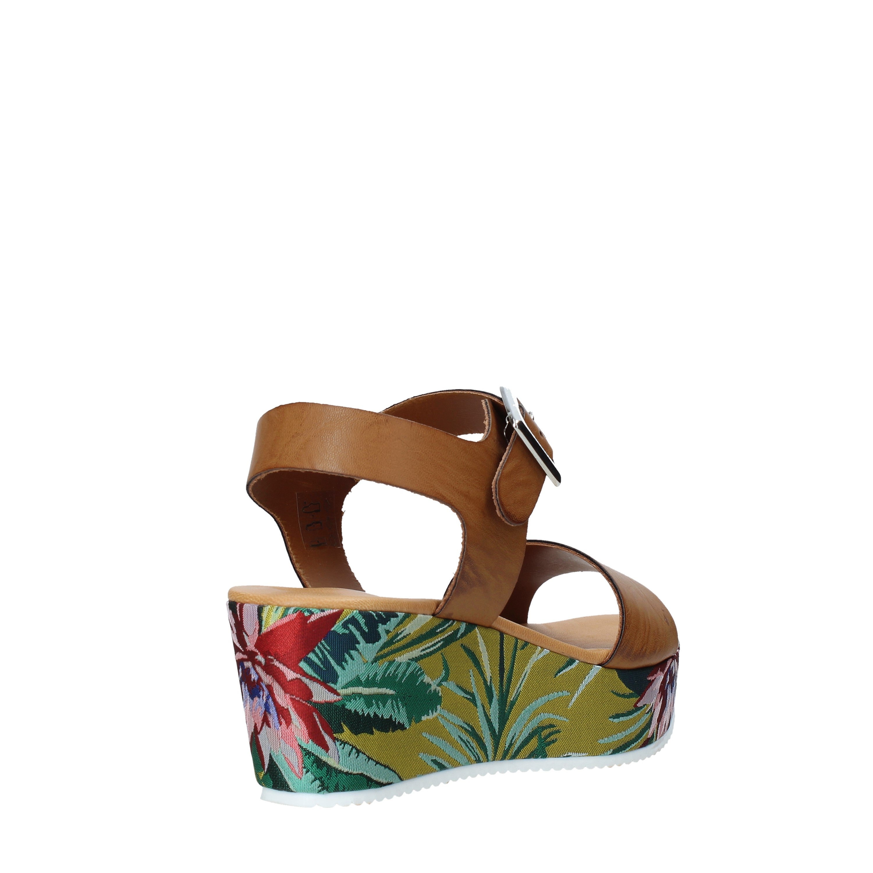 Sandali zeppa Cammello Grace Shoes