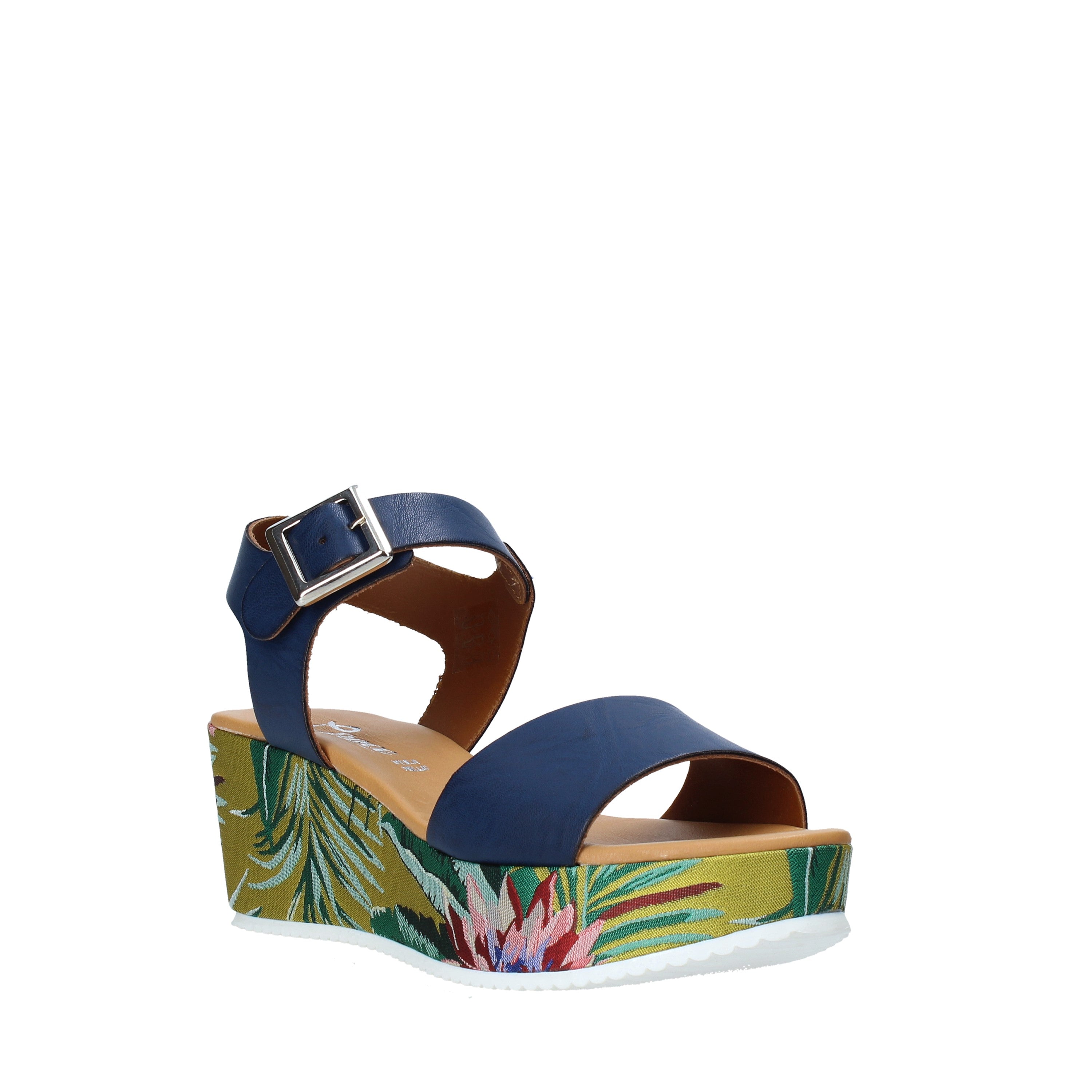 Sandali zeppa Blu Grace Shoes