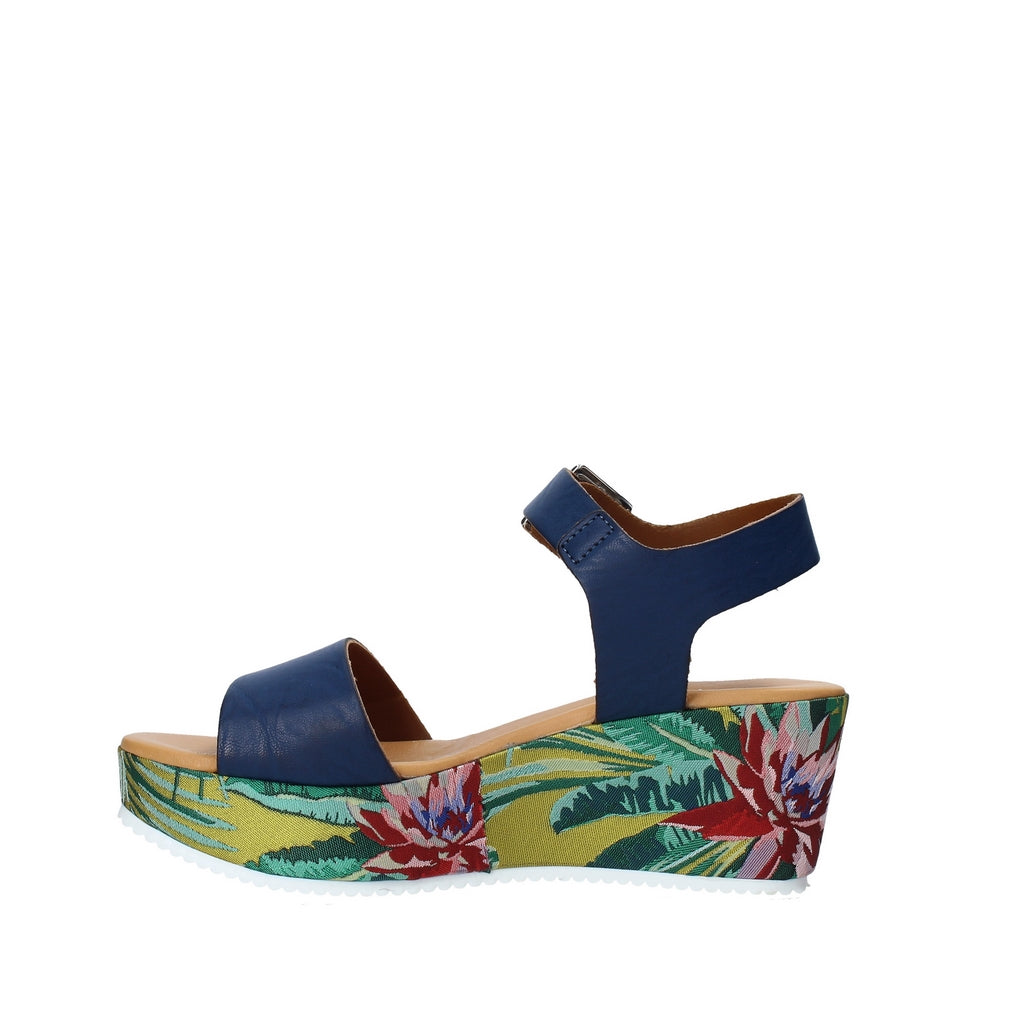 Sandali zeppa Blu Grace Shoes