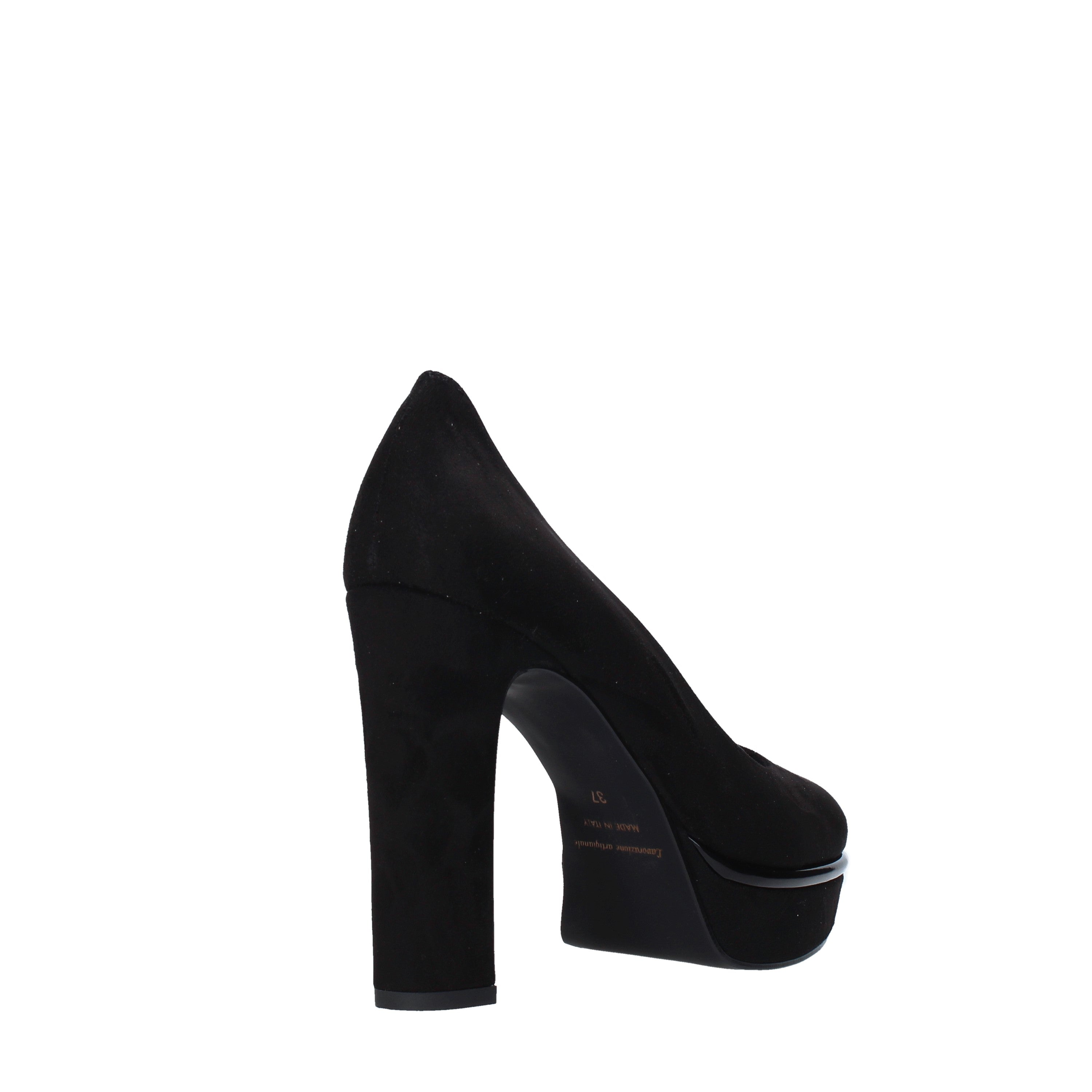 Sandali tacco Nero Camoscio Grace Shoes