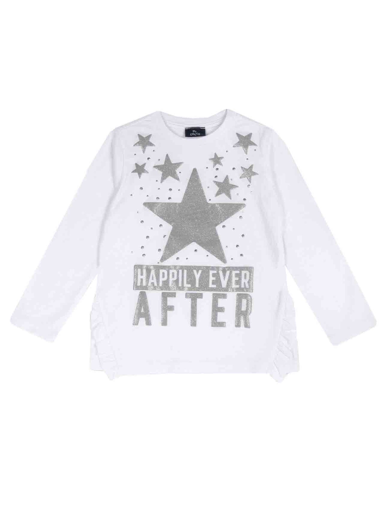 T-shirt Bianco Grigio Chicco