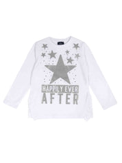 T-shirt Bianco Grigio Chicco