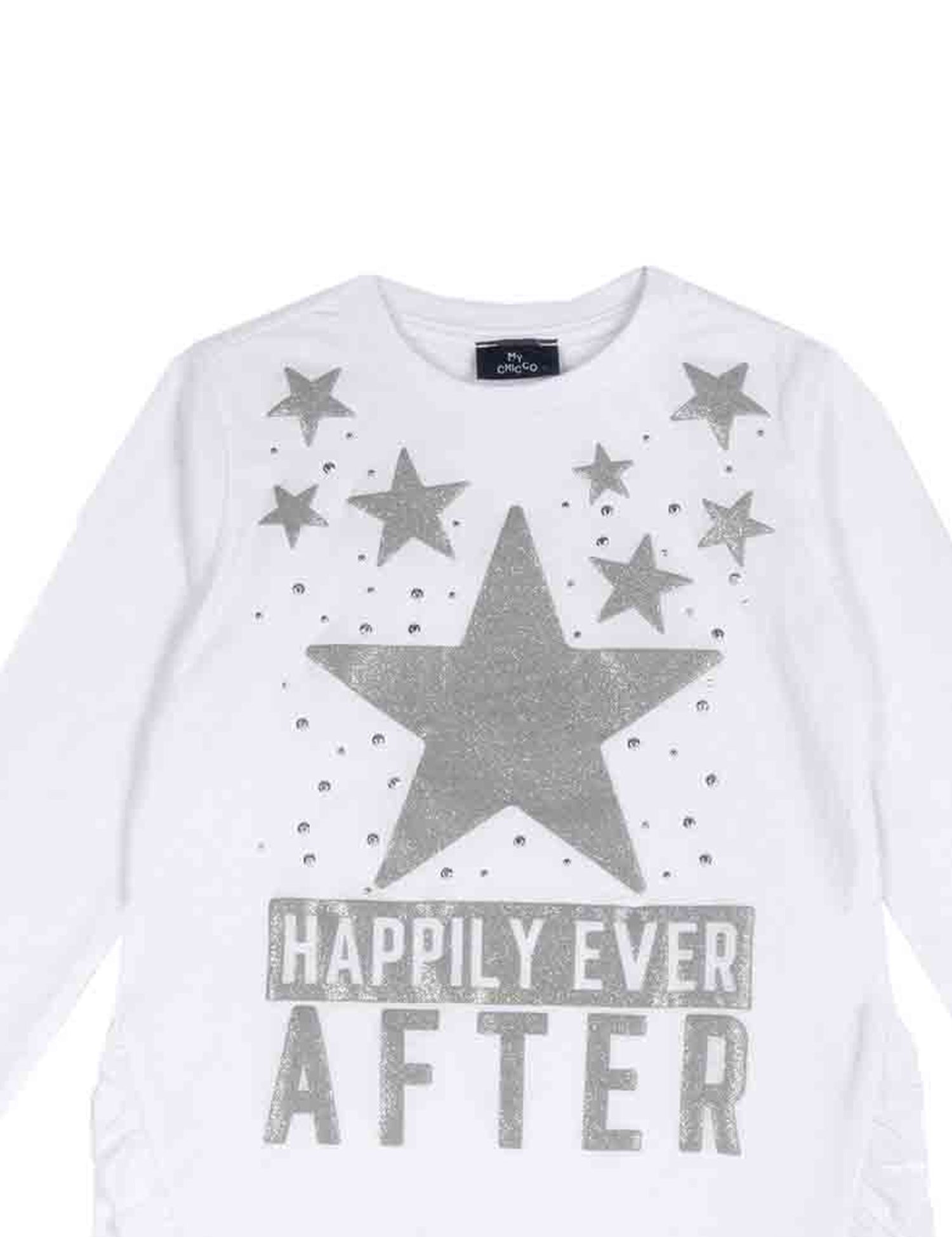 T-shirt Bianco Grigio Chicco