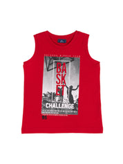 Top e canotte Rosso Chicco