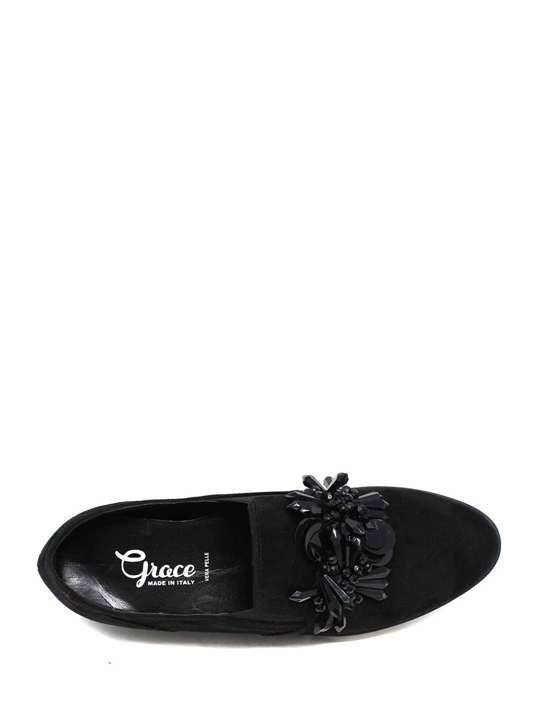 Slip-on Nero Camoscio Grace Shoes