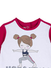 T-shirt Bianco Rosso Chicco