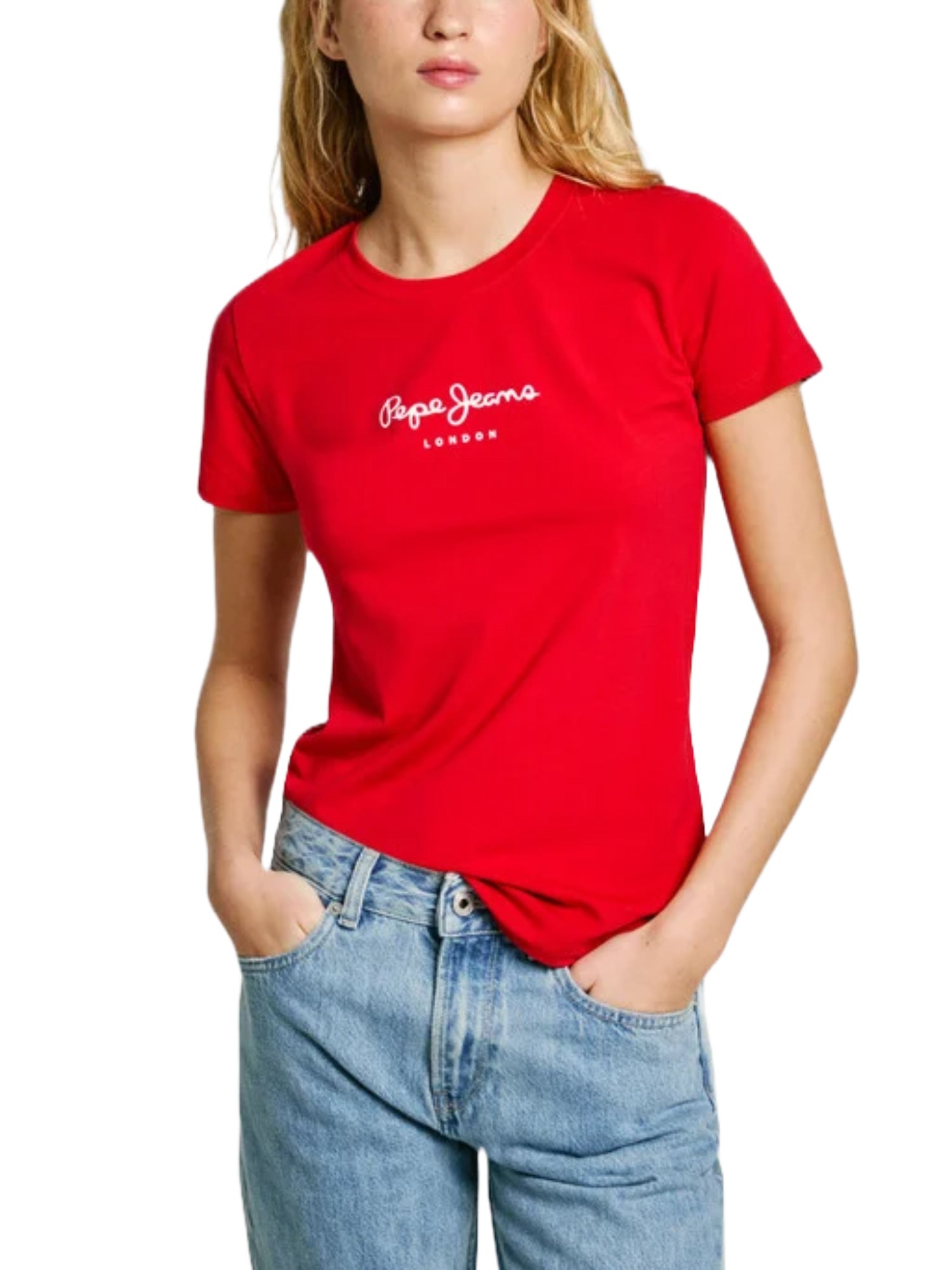 T-shirt Rosso Bianco Pepe Jeans