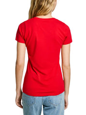 T-shirt Rosso Bianco Pepe Jeans