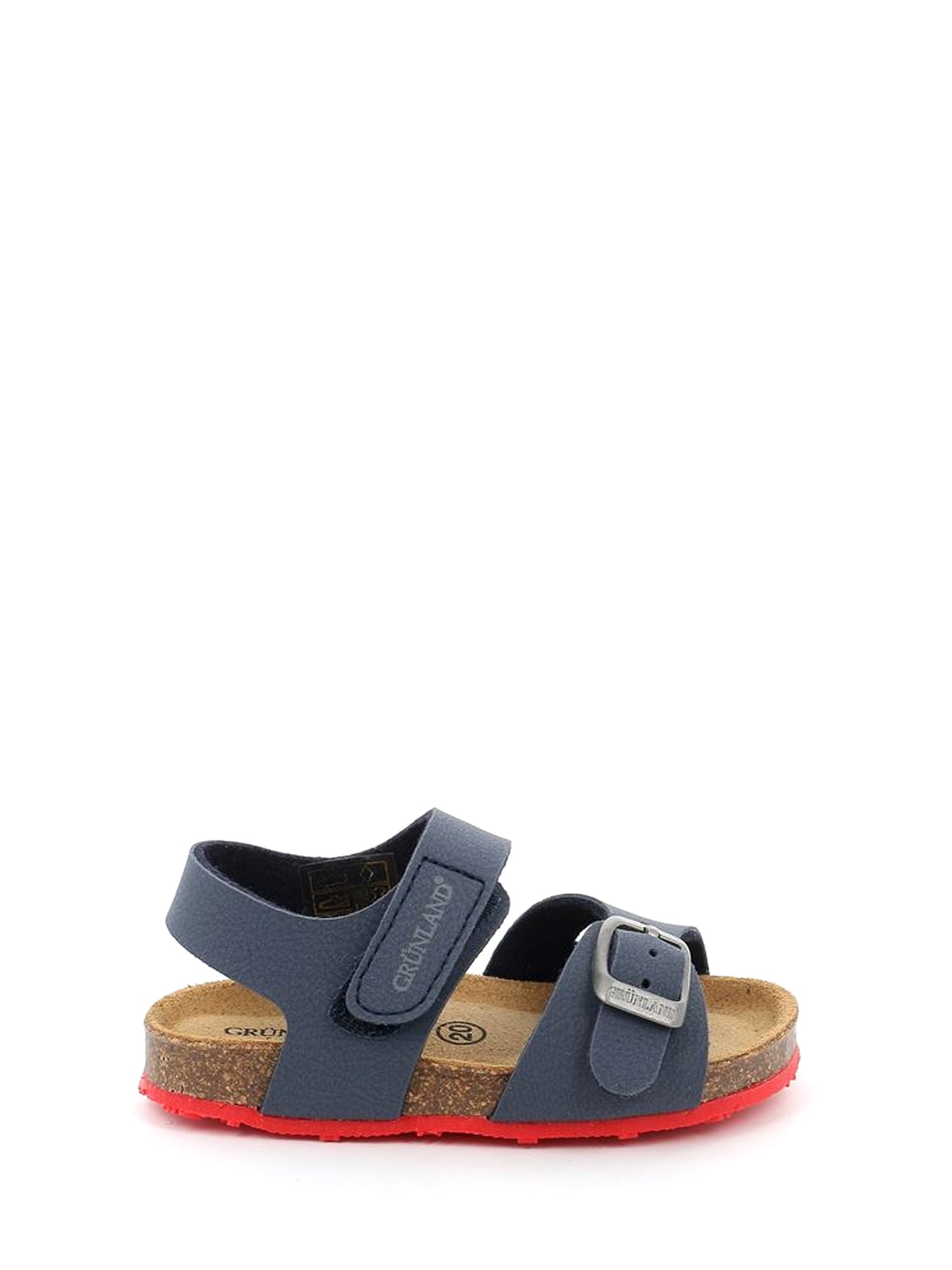 Sandali con strappi Navy Rosso Grunland Junior