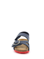 Sandali con strappi Navy Rosso Grunland Junior