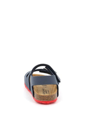 Sandali con strappi Navy Rosso Grunland Junior