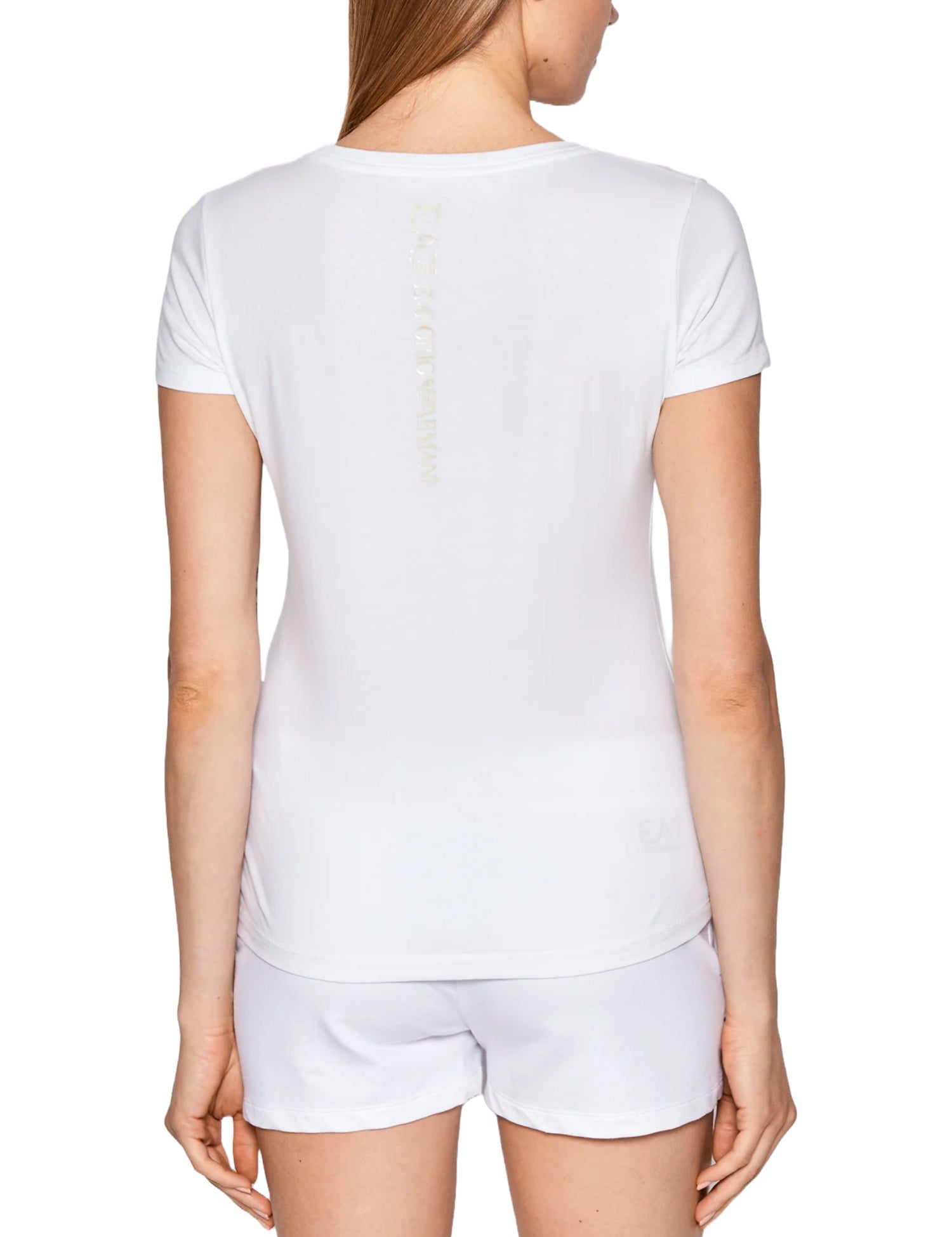 T-shirt Bianco Beige Ea7 Emporio Armani