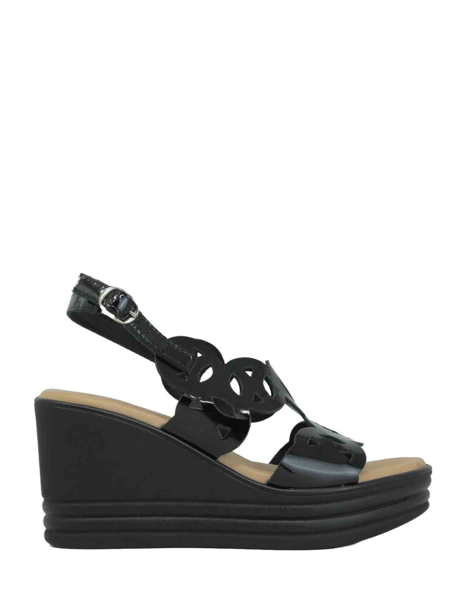 Sandali zeppa Nero Susimoda