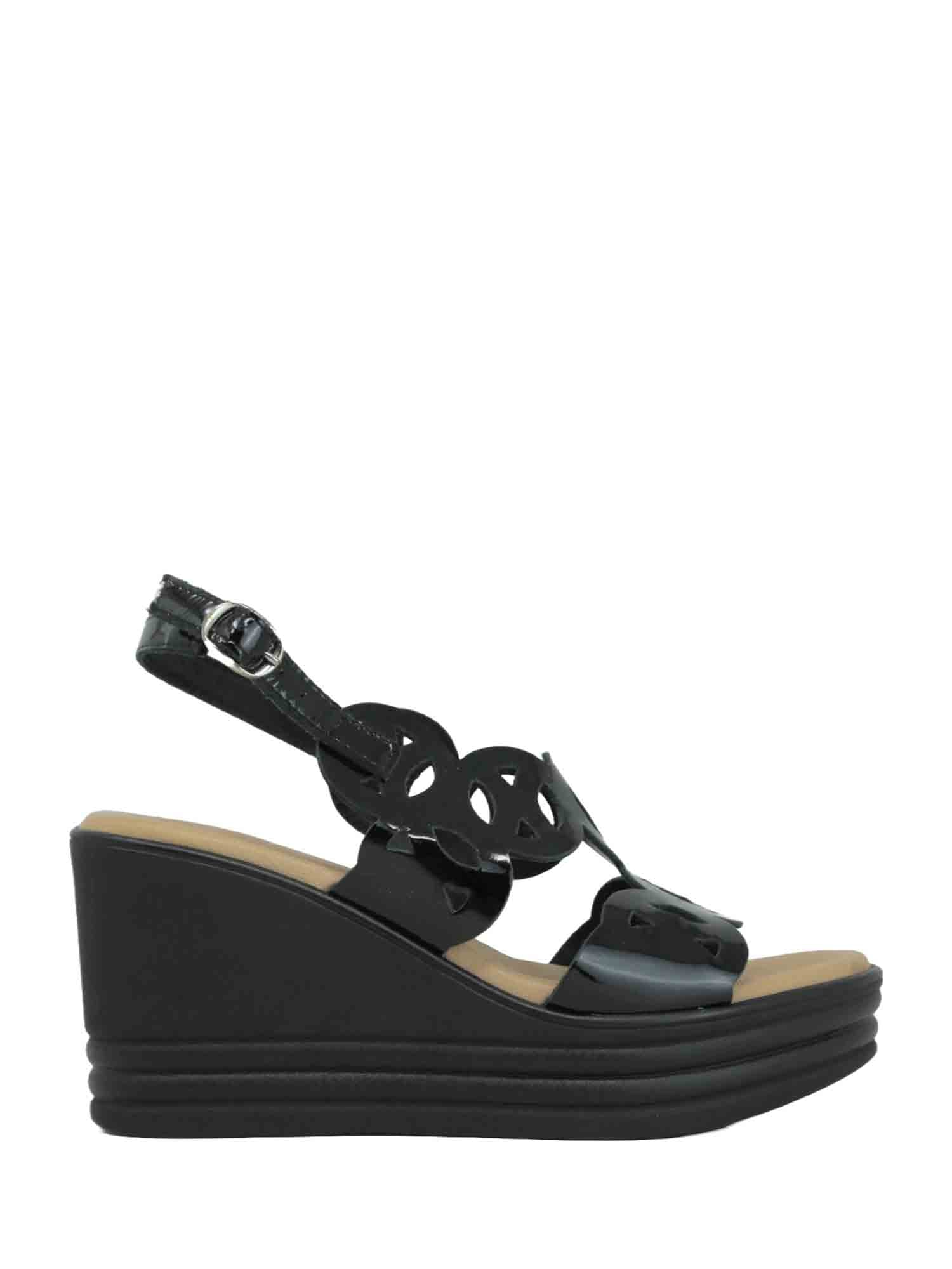 Sandali zeppa Nero Susimoda