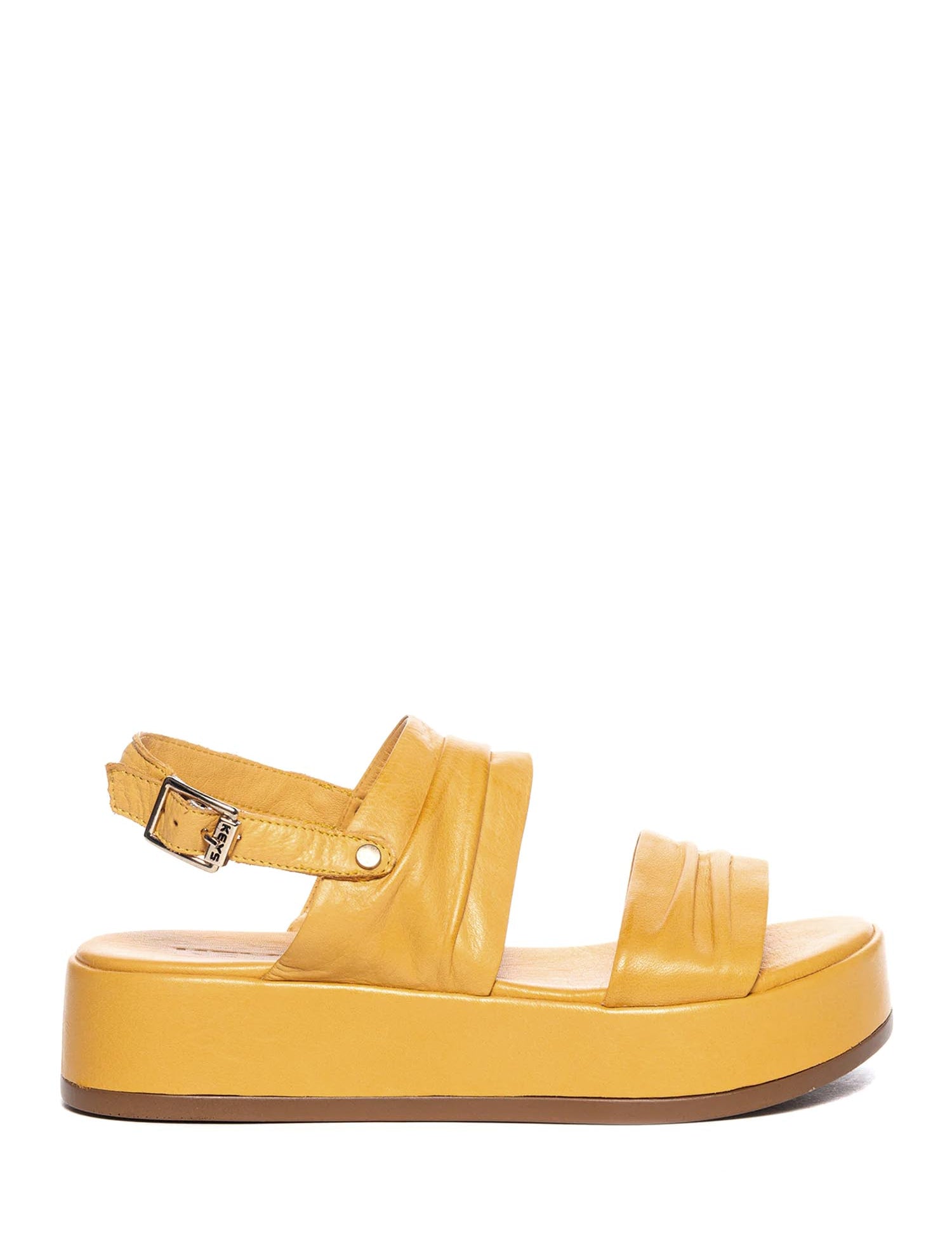 Sandali zeppa Cuoio Keys