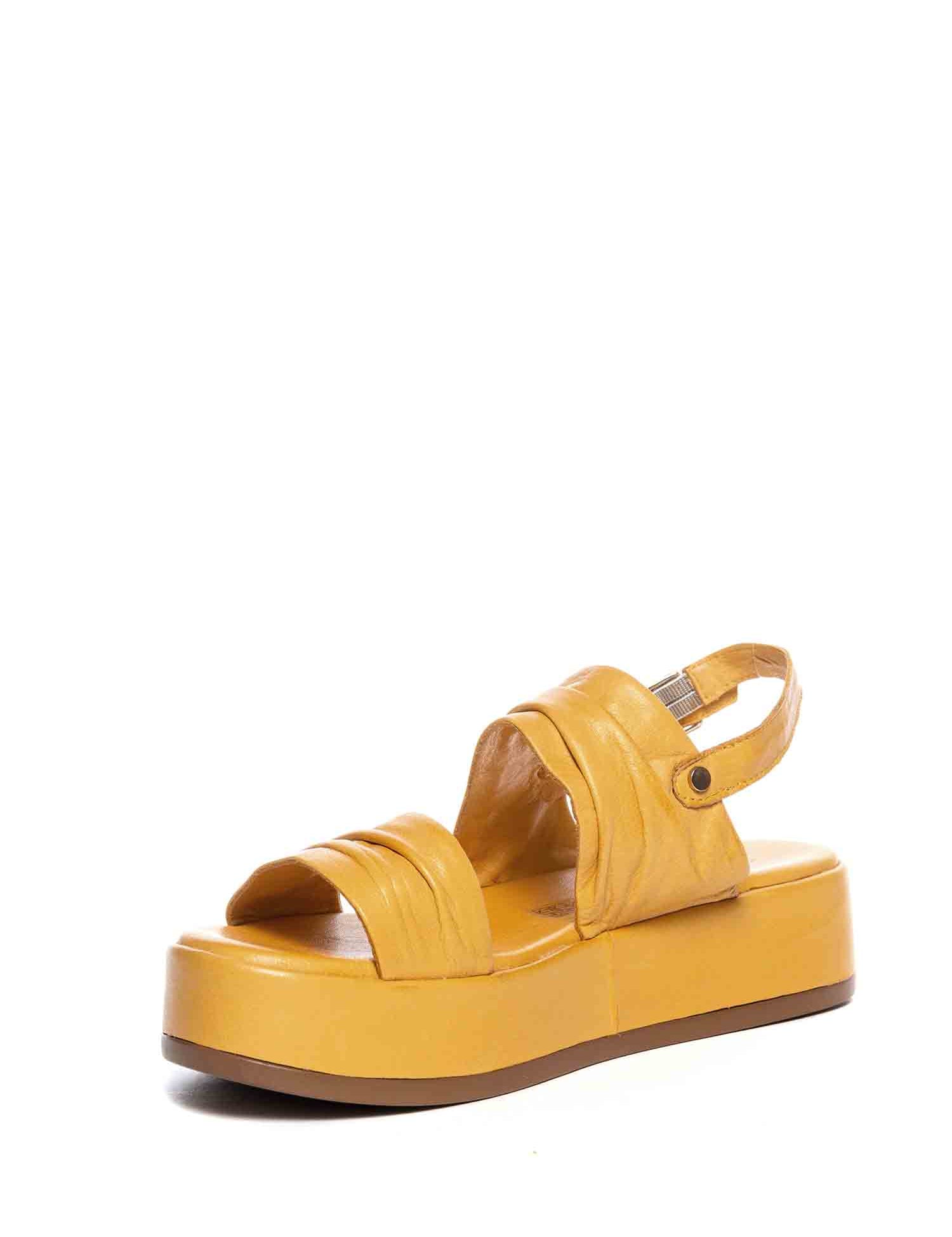 Sandali zeppa Cuoio Keys